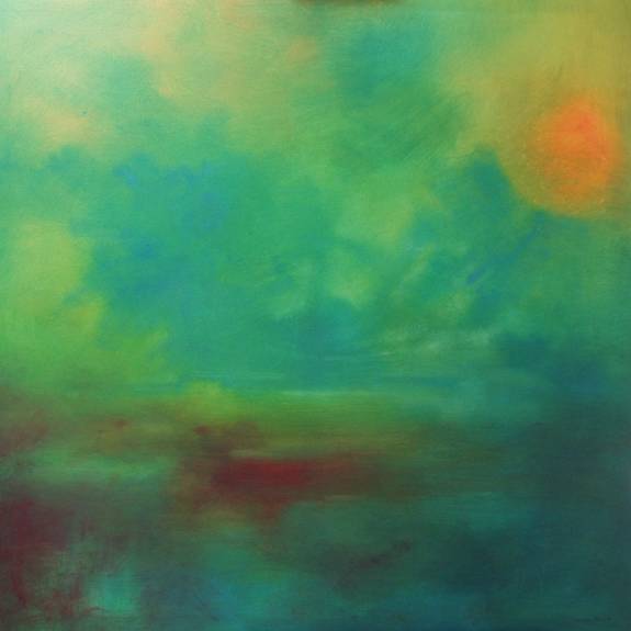 «L'âme en bleu» - toile réalisée en août 2012. Caroline Morcillo