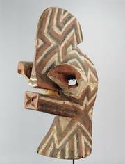 Large Old songye Male Kifwebe Cult Mask - African Tribal Art Gallery. Galerie De La Louve Arts Premiers
