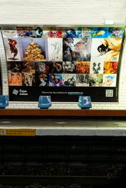 Affiche du Cercle des Artistes Européens Expo Métro Chaussée d'Antin La Fayette. 