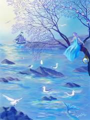 Early Spring in the Seagulls Bay - (Fairytale Book). 