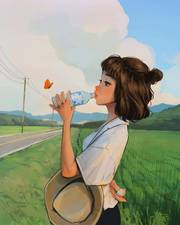 Cartoon character. Hoang Le