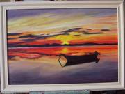 Couché de soleil sur l'etang du Canet 4. 