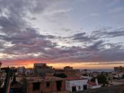 Le coucher de soleil. 