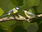 2024-10-25 Oiseaux de jardin - Pinsons (couple). 