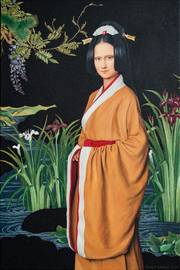 Contemporary portrait «The Silence of a Chinese Garden». 