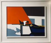 Le flobart Relief polychrome en carton dur. Philippe Garnier De La Baudiniere