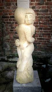 Lovers_Sculpture_Statue en pierre_Art_Décoration. Troubaraca_Art